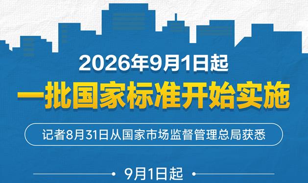 图表：2026年9月1日起 一批国家标准开始实施